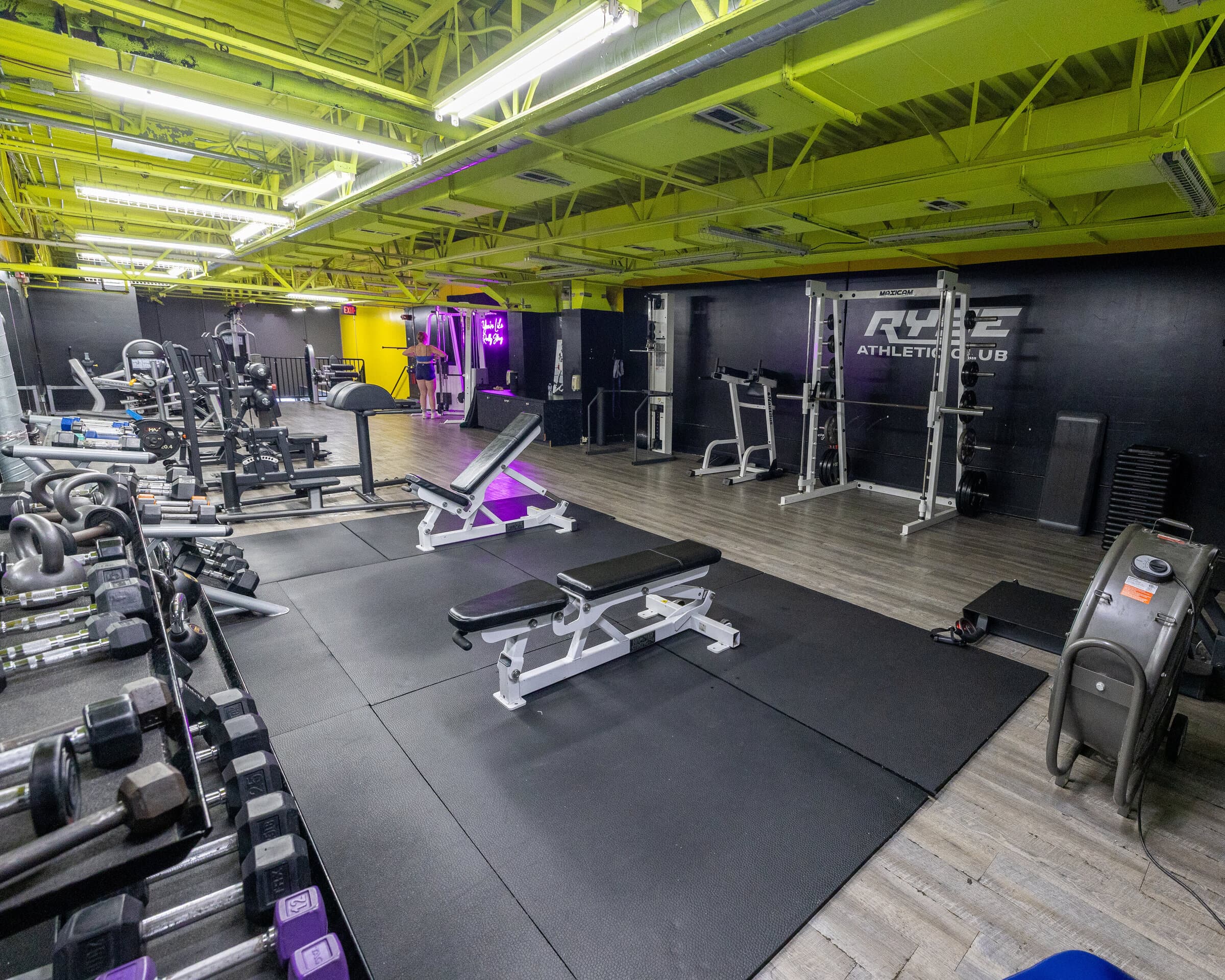 The free-weight floor at Ryse Athletic Club