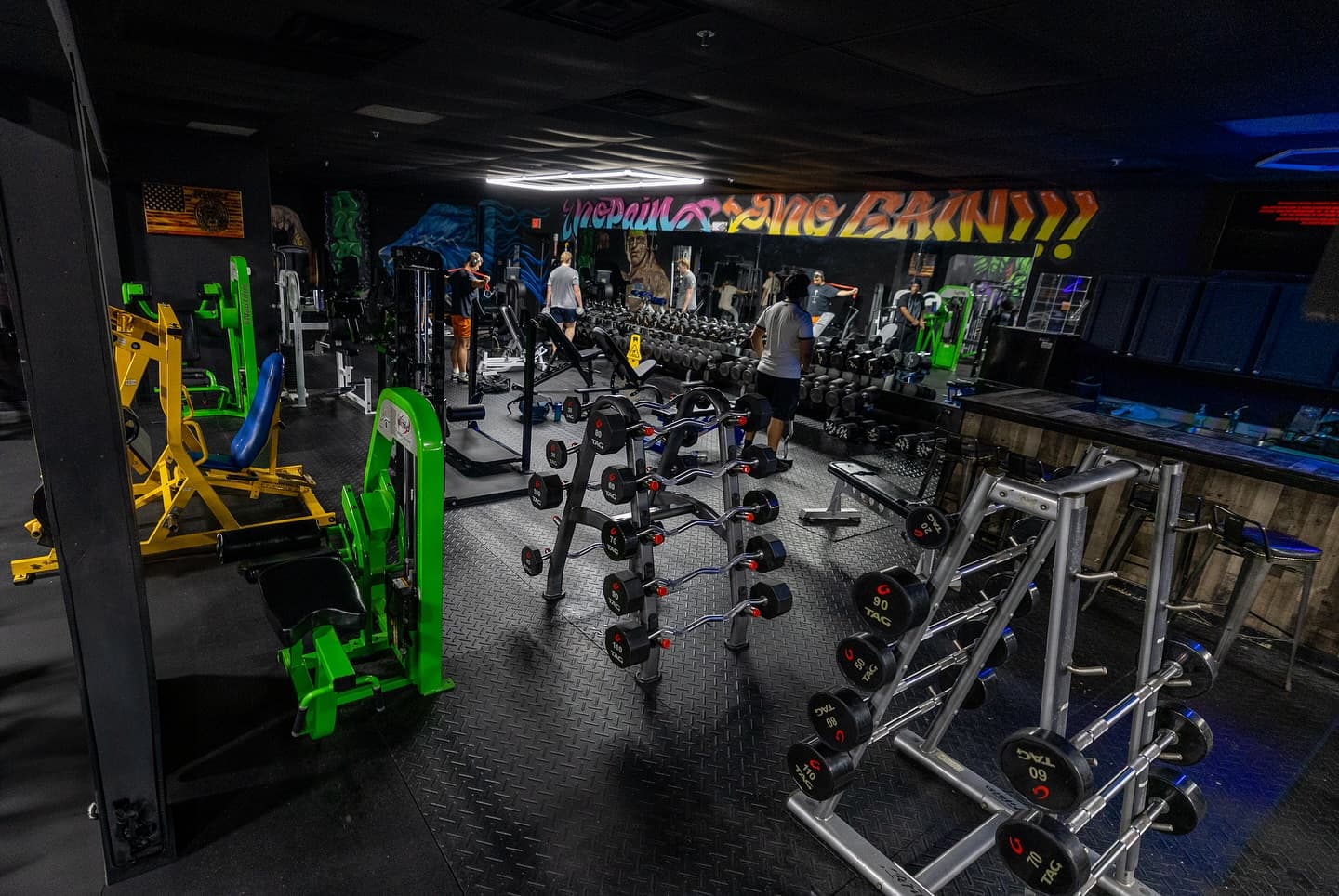 Free Weights zone at Ryse Athletic Club